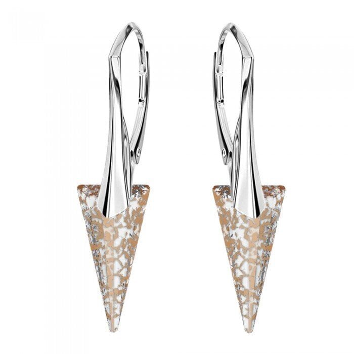 Hõbedast kõrvarõngad "Spike II (Rose Patina)" Swarovski™ kristallidega DS02A537 цена и информация | Kõrvarõngad | kaup24.ee