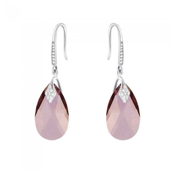 Naiste kõrvarõngad Diamond Sky „Baroque III (Antique Pink)“ koos Swarovski kristallidega DS02A541 hind ja info | Kõrvarõngad | kaup24.ee