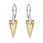 Hõbedast kõrvarõngad "Spike II (Golden Shadow)" Swarovski™ kristallidega DS02A549 цена и информация | Kõrvarõngad | kaup24.ee