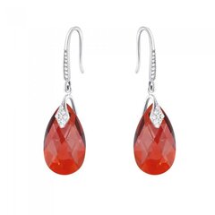 Серебряные серьги "Барокко III (Red Magma)" с кристаллами Swarovski™ DS02A553 цена и информация | Серьги | kaup24.ee