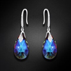 Naiste kõrvarõngad Diamond Sky „Baroque III (Meridian Blue)“ koos Swarovski kristallidega DS02A555 hind ja info | Kõrvarõngad | kaup24.ee