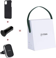PITAKA Автомобильная беспроводная зарядная станция для iPhone 11 Pro Max и новее, в комплекте с чехлом MagEZ, чёрная цена и информация | Зарядные устройства для телефонов | kaup24.ee