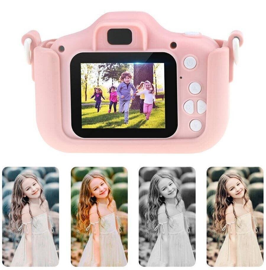 Laste digikaamera, roosa hind ja info | Fotoaparaadid | kaup24.ee