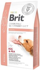 Brit GF Veterinary Diets täiskasvanud koertele koos munade ja hernestega Renal, 2 kg цена и информация | Сухой корм для собак | kaup24.ee