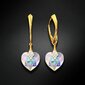Naiste hõbedased kõrvarõngad Diamond Sky „Cute Valentine (Aurora Borealis)“ koos Swarovski kristallidega DS02A559 hind ja info | Kõrvarõngad | kaup24.ee