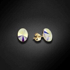 Серебряные серьги "Кларис V (Aurora Borealis)" с кристаллами Swarovski™ DS02A567 цена и информация | Серьги | kaup24.ee