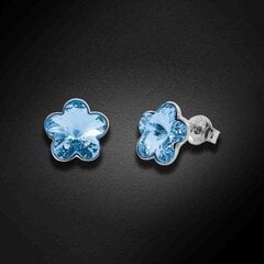 Naiste kõrvarõngad Diamond Sky „Sunny Flower (Aquamarine)“ koos Swarovski kristallidega DS02A571 hind ja info | Kõrvarõngad | kaup24.ee