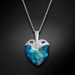 Naiste kaelakee DiamondSky "Cupid II (Bermuda Blue)" Swarovski kristallidega DS01K547 цена и информация | Украшения на шею | kaup24.ee