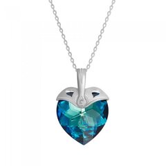 Naiste kaelakee DiamondSky "Cupid II (Bermuda Blue)" Swarovski kristallidega DS01K547 цена и информация | Украшения на шею | kaup24.ee
