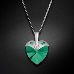 Naiste kaelakee DiamondSky "Cupid (Emerald)" Swarovski kristallidega DS01K553 hind ja info | Kaelakeed | kaup24.ee