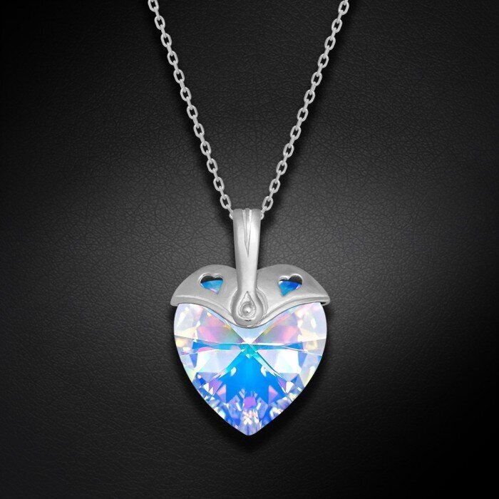 Naiste kaelakee DiamondSky "Cupid (Aurora Borealis)" Swarovski kristallidega DS01K555 цена и информация | Kaelakeed | kaup24.ee