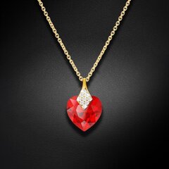 Naiste kaelakee DiamondSky "Cute Valentine (Light Siam)" Swarovski kristallidega DS01K554 hind ja info | Kaelakeed | kaup24.ee