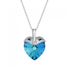 Серебряный кулон "Купидон (Bermuda Blue)" с кристаллами Swarovski™ DS01K557 цена и информация | Украшения на шею | kaup24.ee