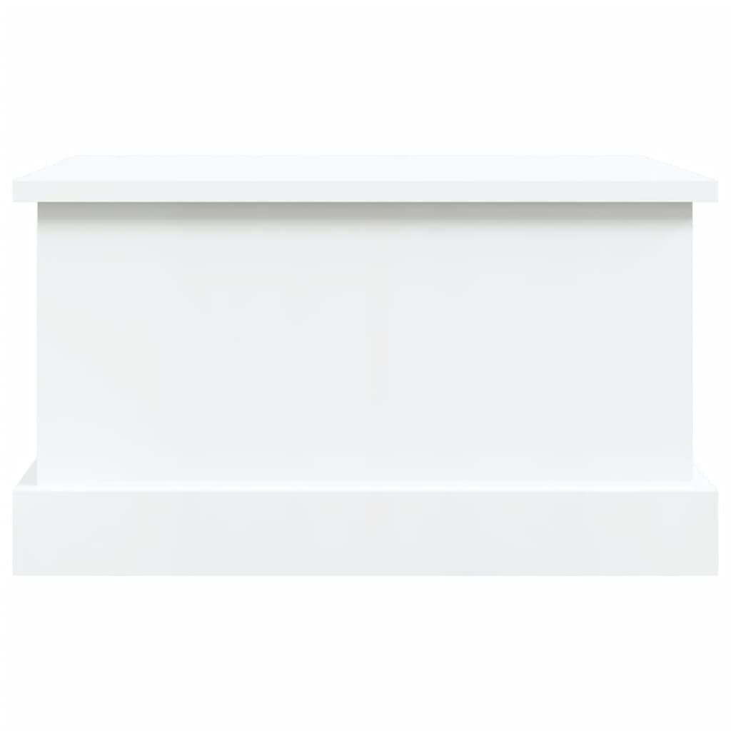 vidaXL hoiukast, kõrgläikega valge, 50 x 30 x 28 cm, tehispuit hind ja info | Hoiukastid ja -korvid | kaup24.ee