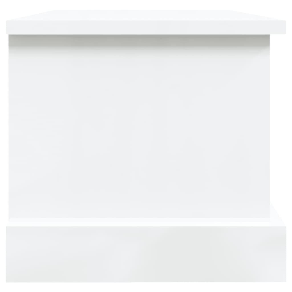 vidaXL hoiukast, kõrgläikega valge, 50 x 30 x 28 cm, tehispuit hind ja info | Hoiukastid ja -korvid | kaup24.ee