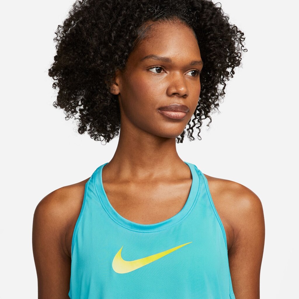 Nike naiste treeningsärk ONE DF SWSH HBR TANK, türkiis цена и информация | Naiste spordiriided | kaup24.ee