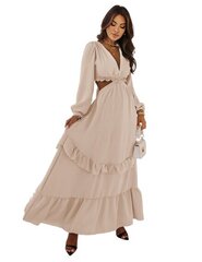 Длинное платье с вырезом и рюшами ALJANA цена и информация | Платья | kaup24.ee
