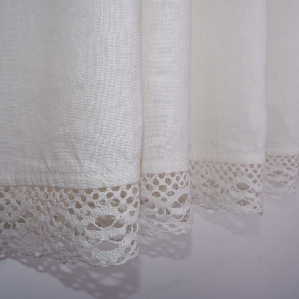 Looduslik linane kardin koos pitsiga Valance White, 140x50 cm. hind ja info | Kardinad | kaup24.ee