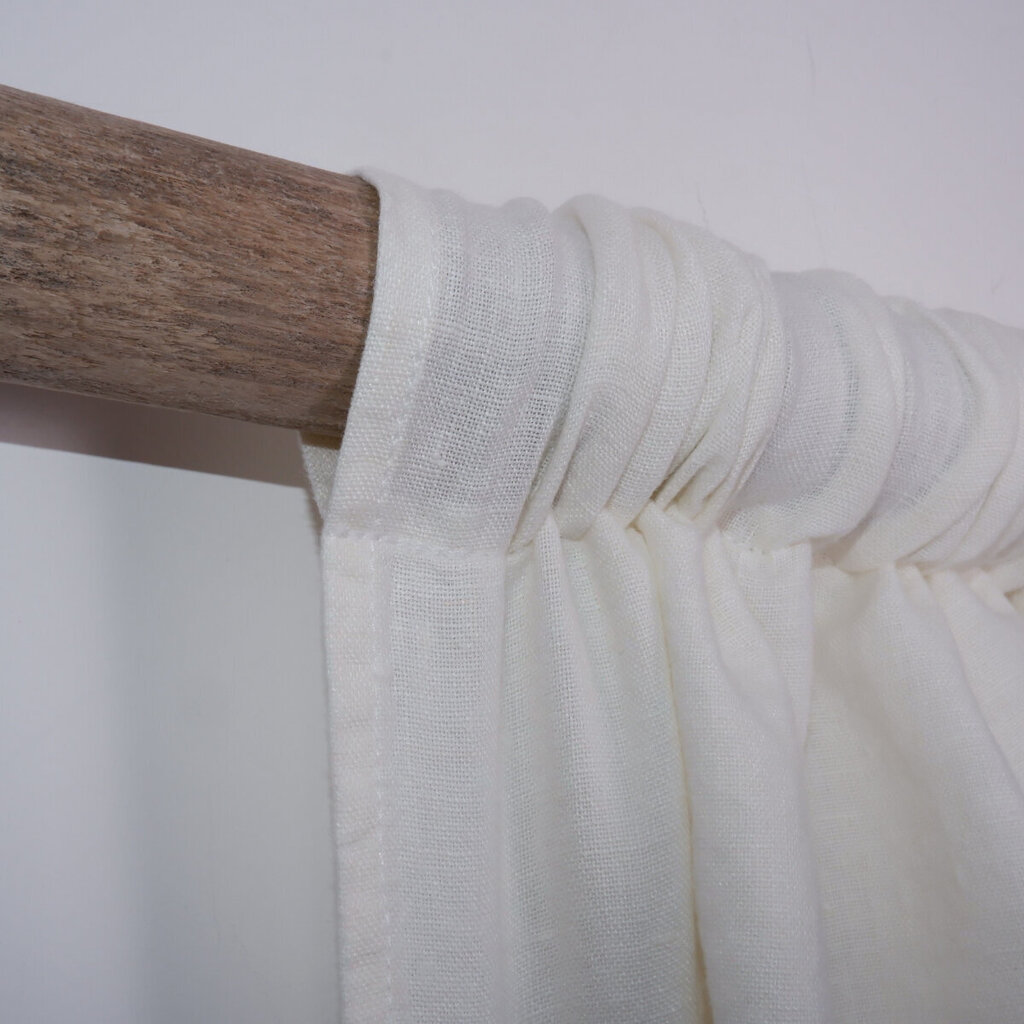 Looduslik linane kardin koos pitsiga Valance White, 140x50 cm. hind ja info | Kardinad | kaup24.ee