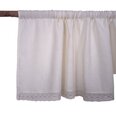 Натуральная льняная штора с кружевом Valance white, 140x70см.