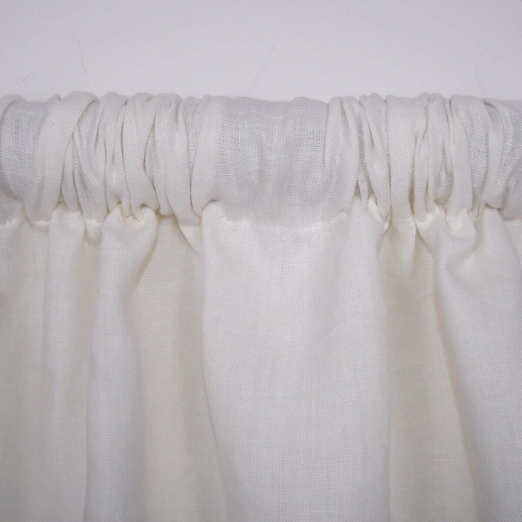 Looduslik linane kardin koos pitsiga Valance White, 140x110 cm hind ja info | Kardinad | kaup24.ee