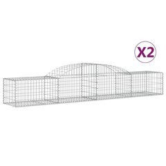 vidaXL kaarekujulised gabioonkorvid 2 tk, 300 x 50 x 40/60 cm, raud hind ja info | Aiad ja tarvikud | kaup24.ee