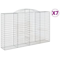 vidaXL kaarekujulised gabioonkorvid 7 tk, 300 x 50 x 180/200 cm, raud hind ja info | Aiad ja tarvikud | kaup24.ee