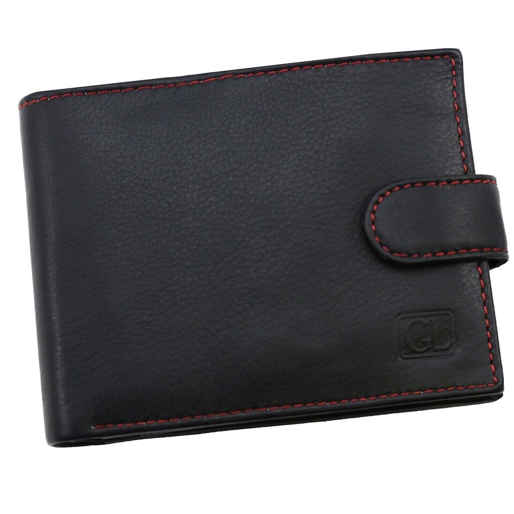 Genuine Leather rahakott RFID-kaitsega 1228BLK цена и информация | Meeste rahakotid | kaup24.ee