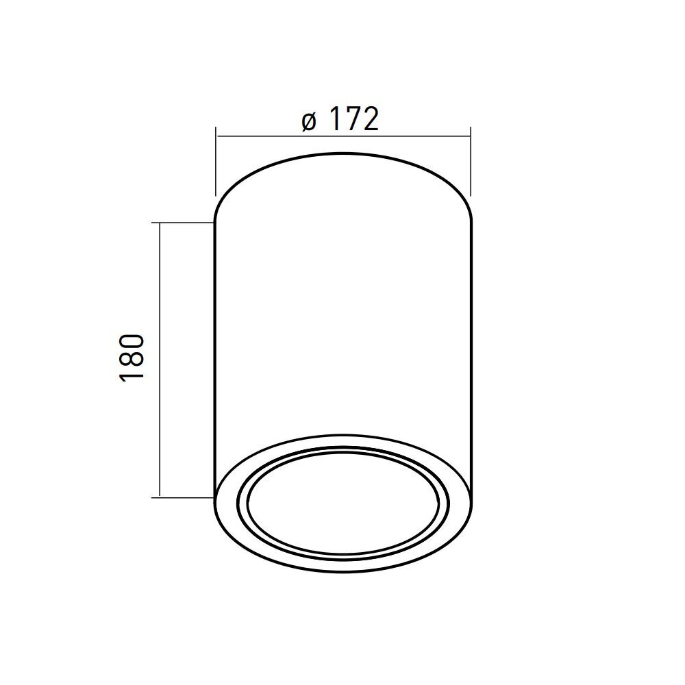 GTV laevalgusti DRAGO, max 60W, E27, must OS-DRAGO18-00 цена и информация | Süvistatavad ja LED valgustid | kaup24.ee