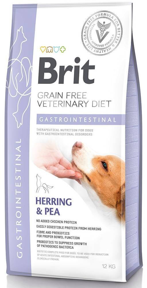 Brit GF Veterinary Diets täiskasvanud koertele koos heeringa ja hernestega Gastrointestinal, 12 kg hind ja info | Kuivtoit koertele | kaup24.ee