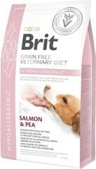 Brit GF Veterinary Diets täiskasvanud koertele koos lõhe ja hernestega Hypoallergenic, 2 kg цена и информация | Сухой корм для собак | kaup24.ee
