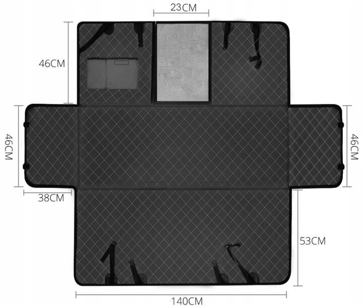 Autoistme kate koertele 140 cm x 209 cm цена и информация | Reisimise tarvikud | kaup24.ee