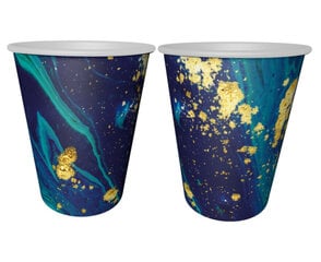 Одноразовые бумажные стаканчики Midnight Blue, 240 мл цена и информация | Праздничная одноразовая посуда | kaup24.ee