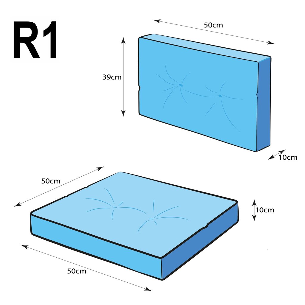 Aiatooli istmepadi Kaja R1 KAJKOL10, mitmevärviline hind ja info | Toolipadjad ja -katted | kaup24.ee