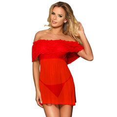 SUBBLIME SHORT DRESS + THONG RED S/M цена и информация | Сексуальное женское белье | kaup24.ee