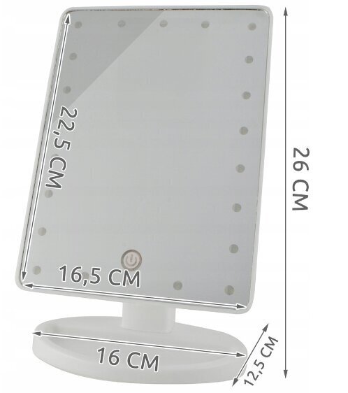 LED valgustatud kosmeetikapeegel meikimiseks, Soulima hind ja info | Meigikotid, lauapeeglid | kaup24.ee