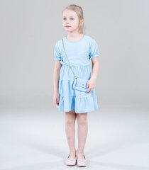 Laste kleit ja õlakott 238048 01, helesinine 238048*01-014 hind ja info | Tüdrukute kleidid | kaup24.ee