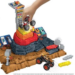 Игровой комплект Hot Wheels Monster Truck Bone Shaker’s Ultimate Crush Yard с ареной для приключений HNB96 цена и информация | Развивающий мелкую моторику - кинетический песок KeyCraft NV215 (80 г) детям от 3+ лет, бежевый | kaup24.ee