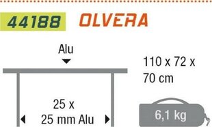 Matkalaud High Peak Olvera kokkupandav, 110x72cm hind ja info | Matkamööbel | kaup24.ee