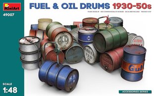Liimitav mudel MiniArt 49007 Fuel & Oil Drums 1930-50s 1/48 hind ja info | Liimitavad mudelid | kaup24.ee