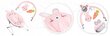 Lastevoodi, MoMi Glossy 3in1, 45 x 58 cm, roosa jänku цена и информация | Beebi lamamistoolid | kaup24.ee