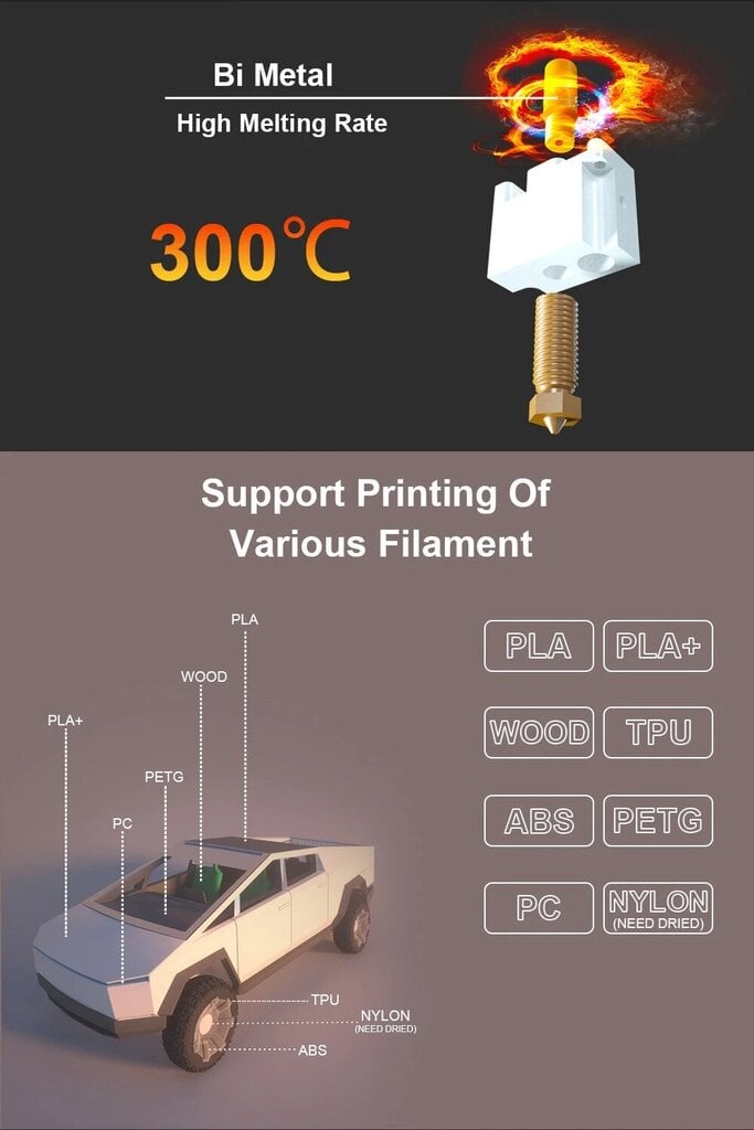 3D-printer FLSUN V400, 400mm/s, 300*410mm hind ja info | Nutiseadmed ja aksessuaarid | kaup24.ee