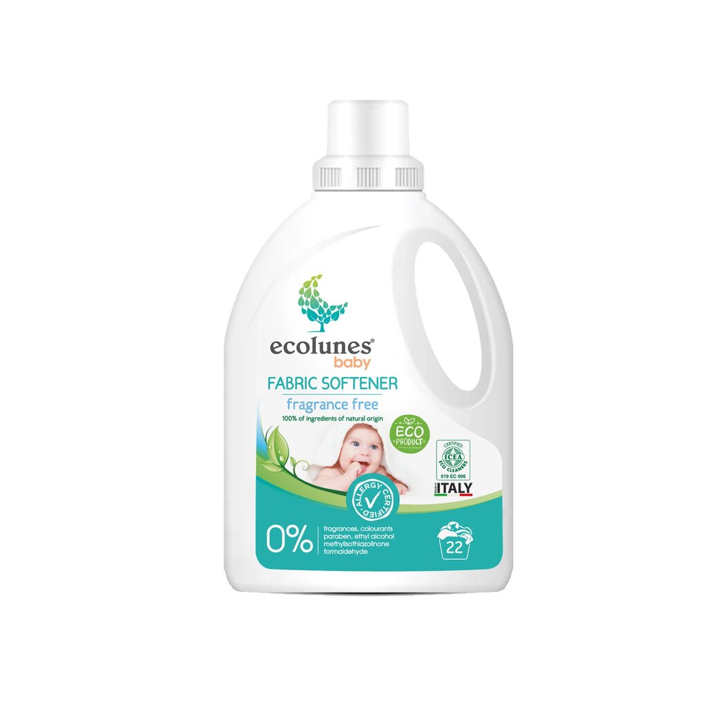 Friendly Organic Ecolunes lõhnatu pesupehmendaja beebidele ja allergikutele, 1000 ml hind ja info | Pesuvahendid | kaup24.ee