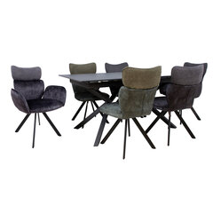 Söögilauakomplekt EDDY 6-tooliga 10331+10332 цена и информация | Комплекты мебели для столовой | kaup24.ee