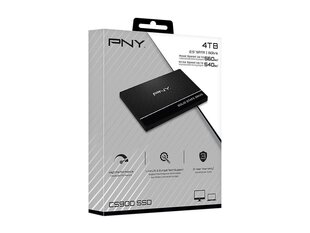 PNY CS900 4TB 2.5" (SSD7CS900-4TB-RB) hind ja info | Sisemised kõvakettad (HDD, SSD, Hybrid) | kaup24.ee