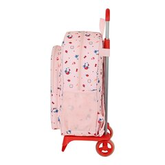 Ratastega koolikott Hello Kitty Happiness Girl Roosa Valge (33 x 42 x 14 cm) hind ja info | Koolikotid, sussikotid | kaup24.ee