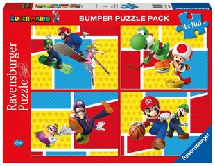 Ravensburgeri pusle Super Mario 4x100p 5195 цена и информация | Пазлы | kaup24.ee