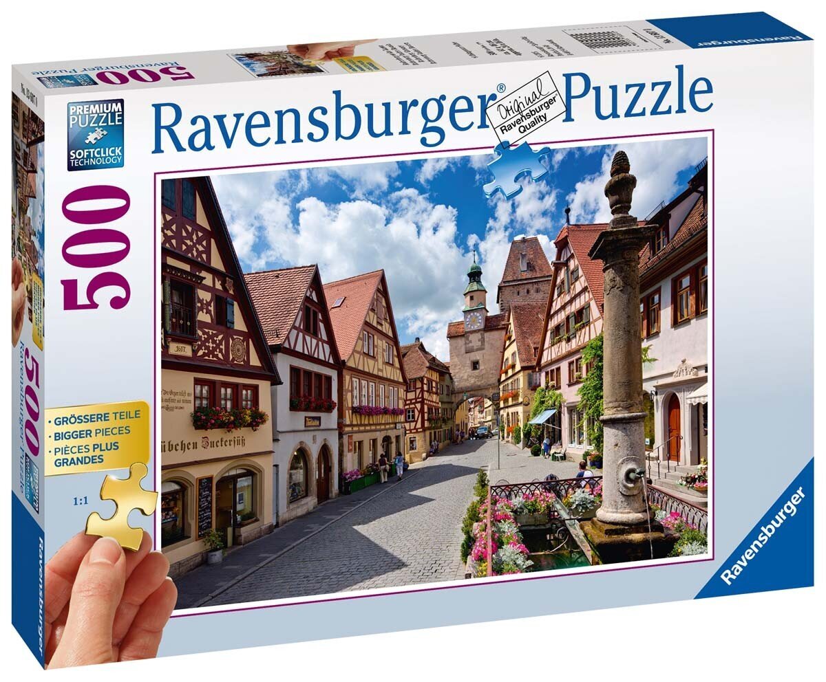 Ravensburgeri pusle Rothenburg O.D.T. 500p 13607 цена и информация | Pusled | kaup24.ee