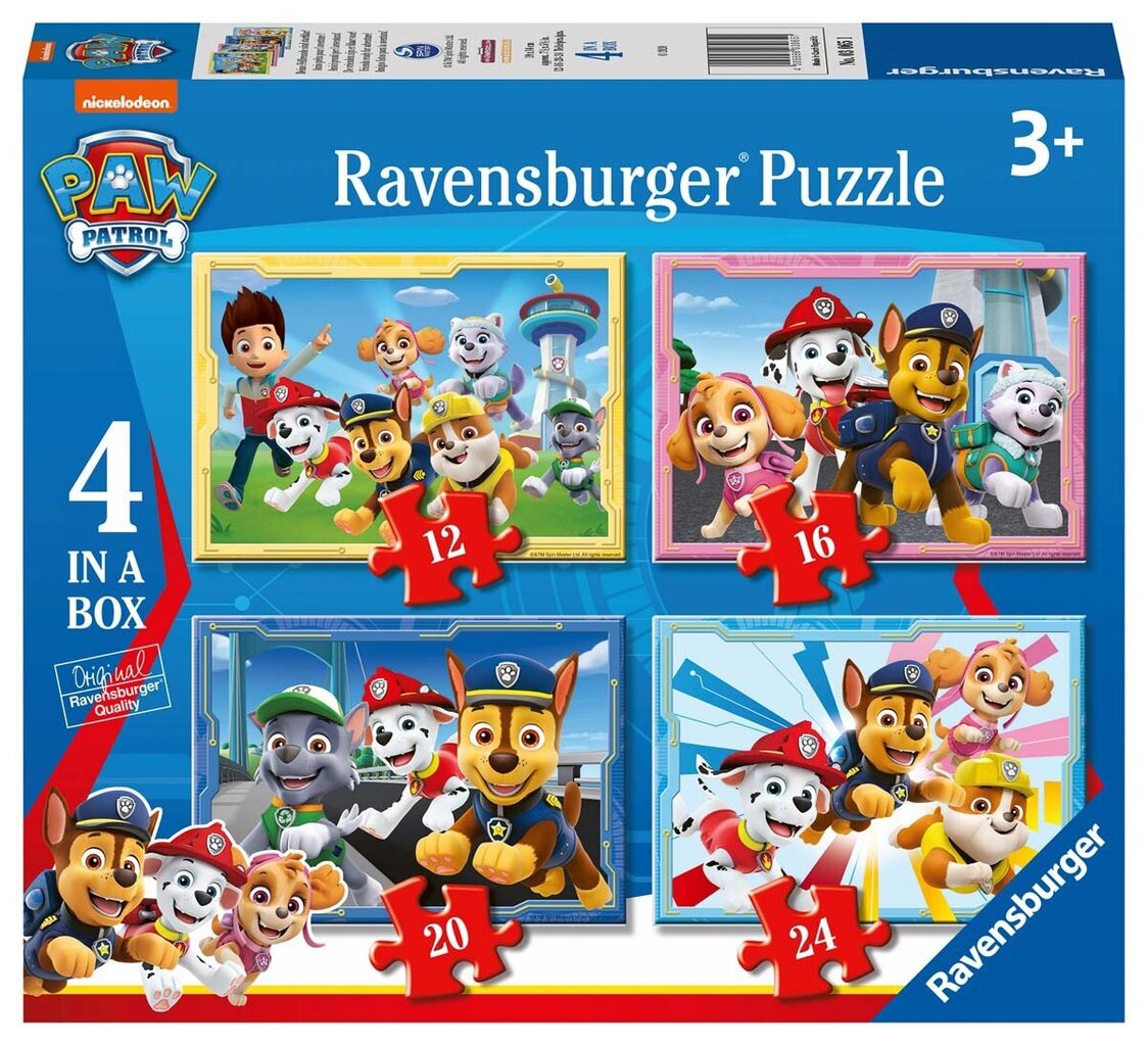 Ravensburgeri mõistatus käpp: käpapatrull 12/16/20/24p 3065 цена и информация | Pusled | kaup24.ee