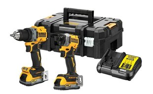 DEWALT COMBO SET 18V DCD800 DRIVER + DRIVER DCF850 2x1.7Ah POWERSTACK DCK2051E2T hind ja info | Akutrellid, kruvikeerajad | kaup24.ee